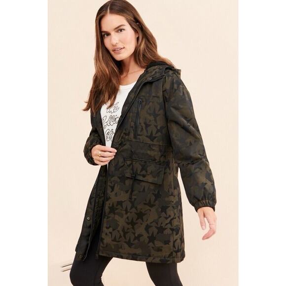 NWOT AVEC LES FILLES Star Camo Rain Anorak Sz XS - Picture 1 of 12